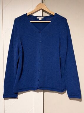 Pendleton Blue Textured Knit Cardigan XL Button Front